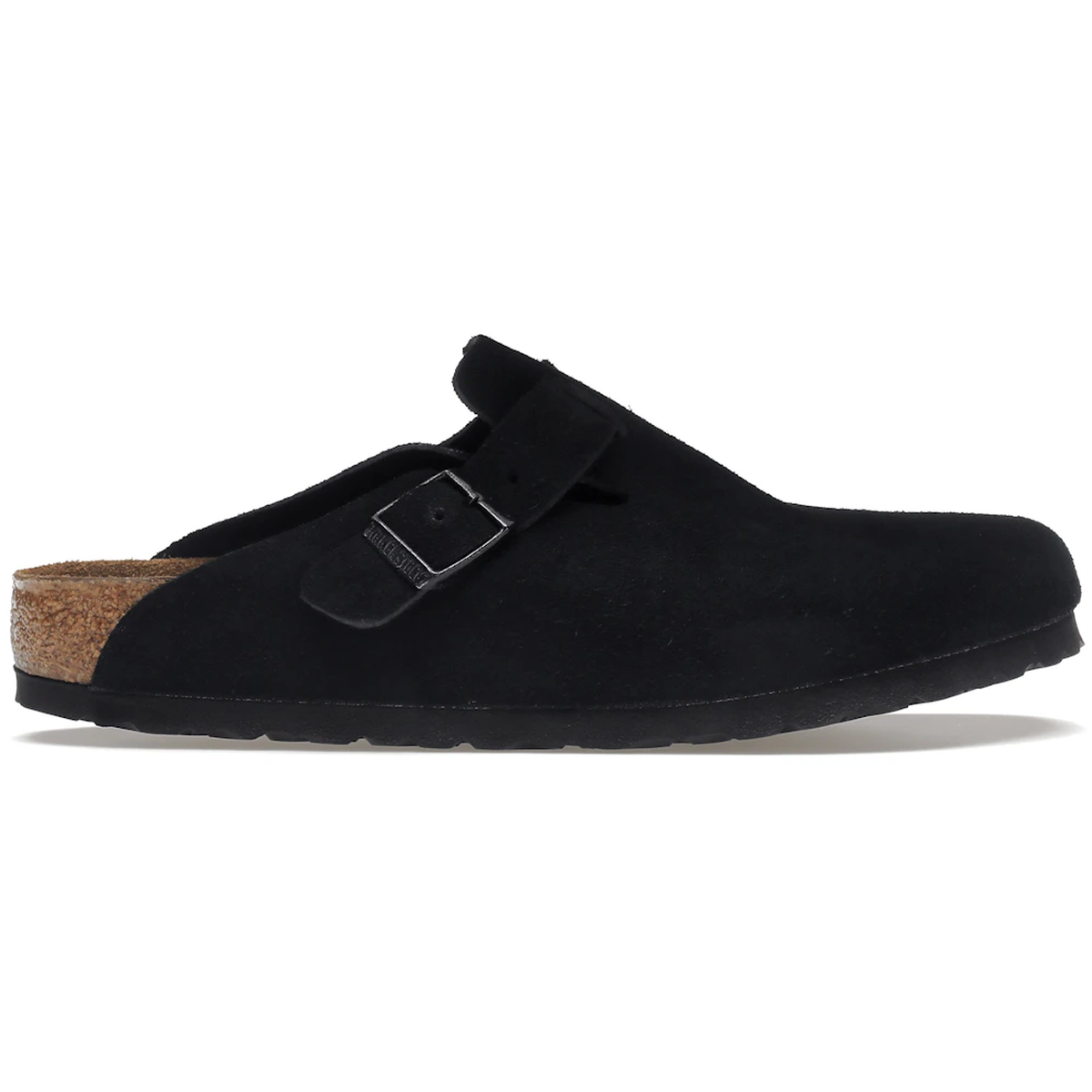 Birkenstock Boston Black Suede Narrow Fit