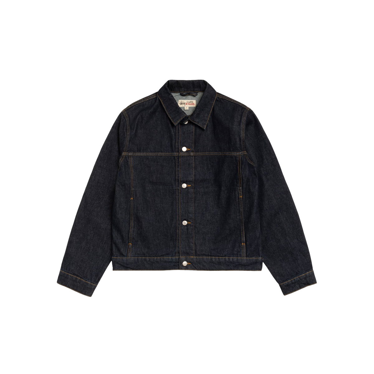 Stussy Trucker Jacket Denim Rinsed Indigo