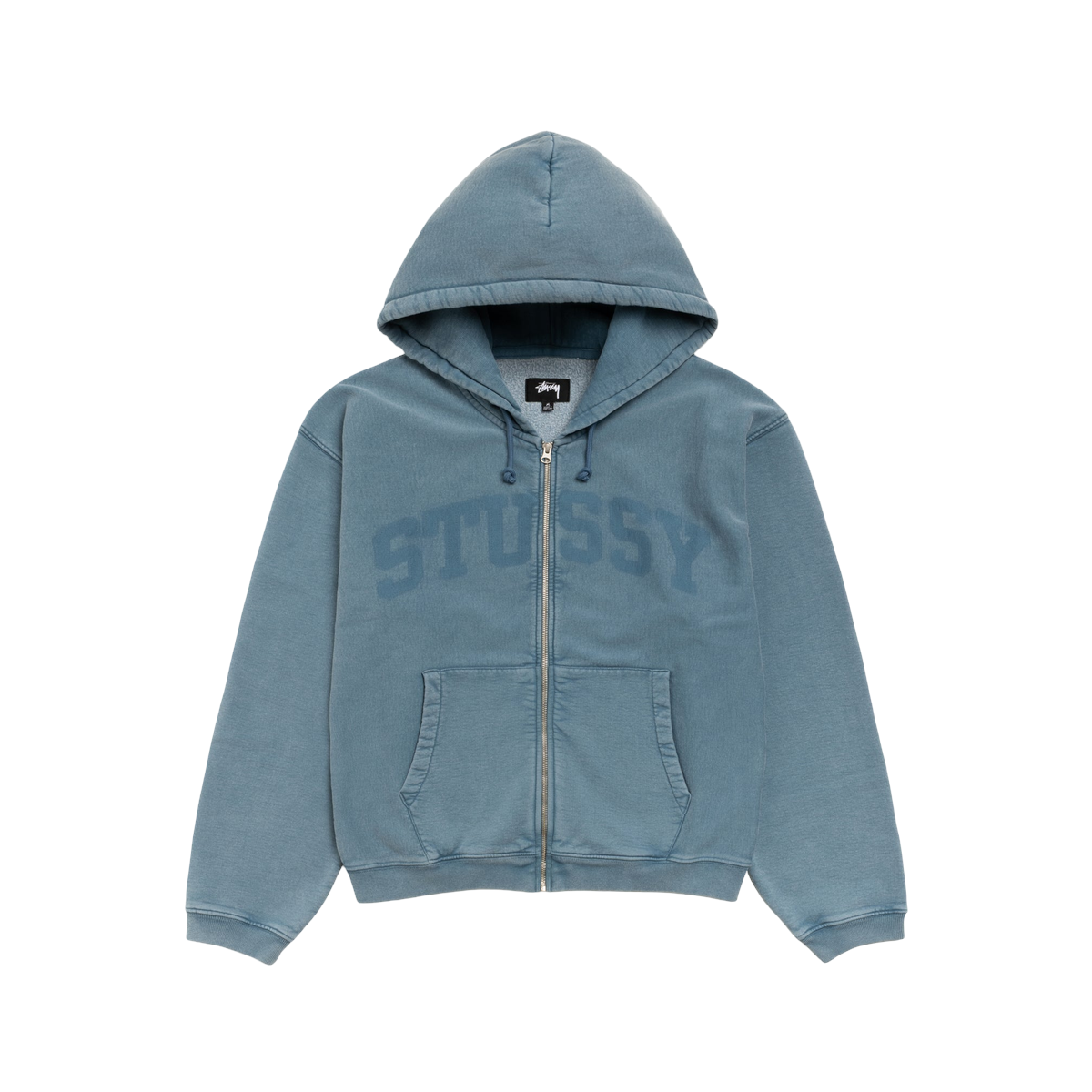 Stussy Faded Graphic Zip Hoodie Washed Navy