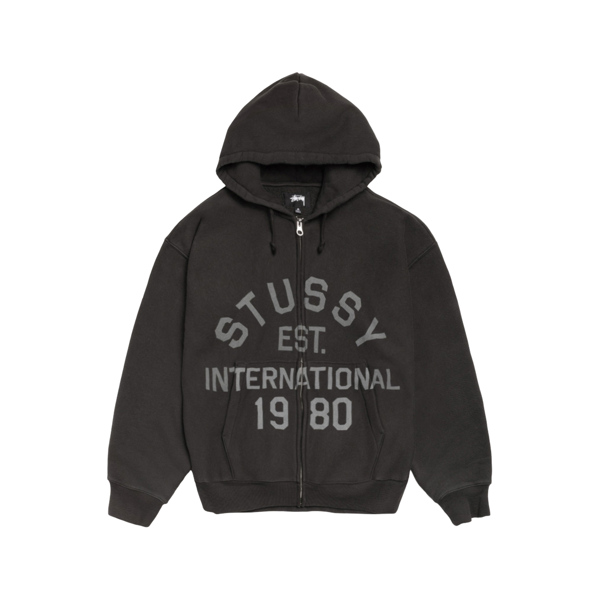 Stussy Established Black Zip Hoodie