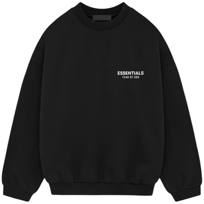 Fear of God Essentials Fleece Crewneck Black FW24