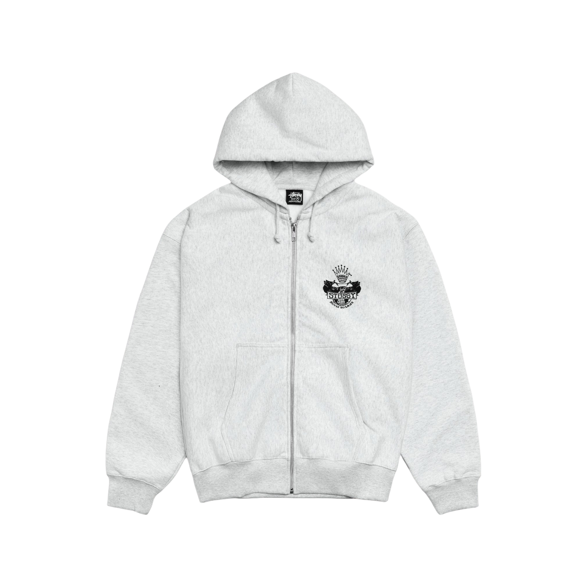 Stussy Built To Last Zip Hoodie Ash Heather