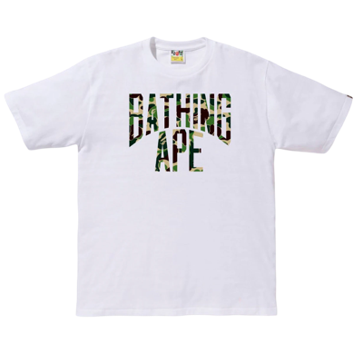 BAPE ABC Camo NYC Logo Tee White Green