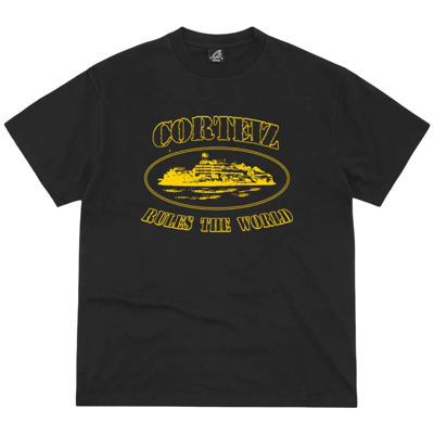 Corteiz OG Alcatraz Tee Black Yellow
