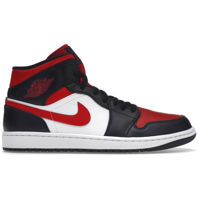 Air Jordan 1 Mid White Black Red (2022)