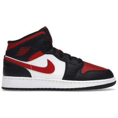 Air Jordan 1 Mid Black Fire Red 