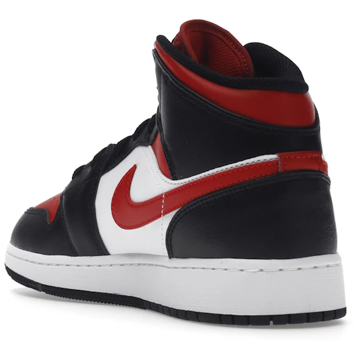 Miniatyrbild av Air Jordan 1 Mid Black Fire Red  4