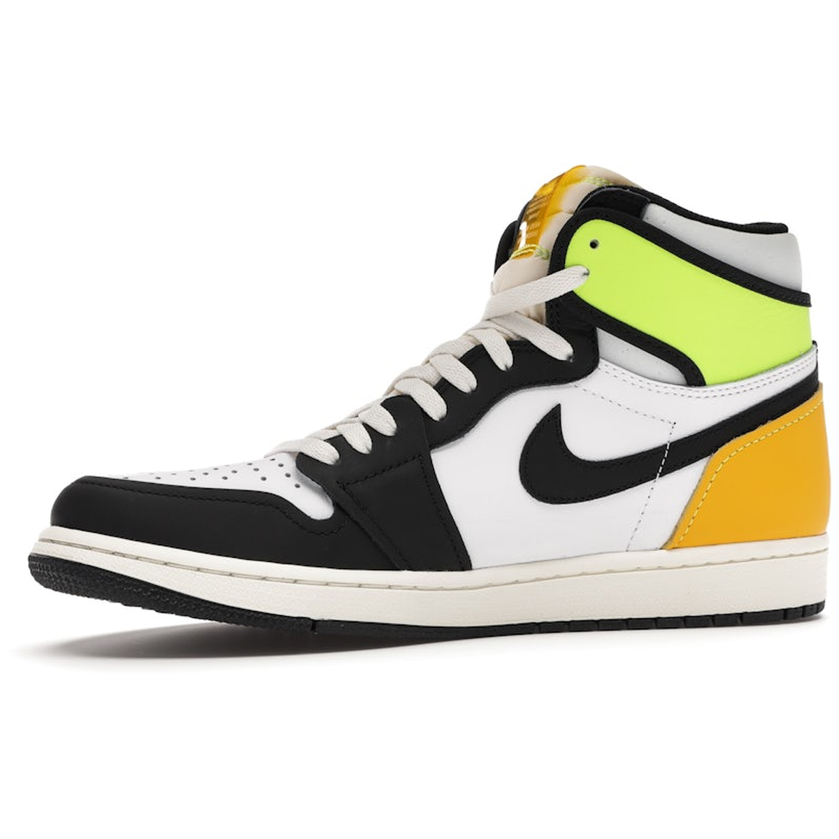 Miniatyrbild av Air Jordan 1 Retro High White Black Volt University Gold 3