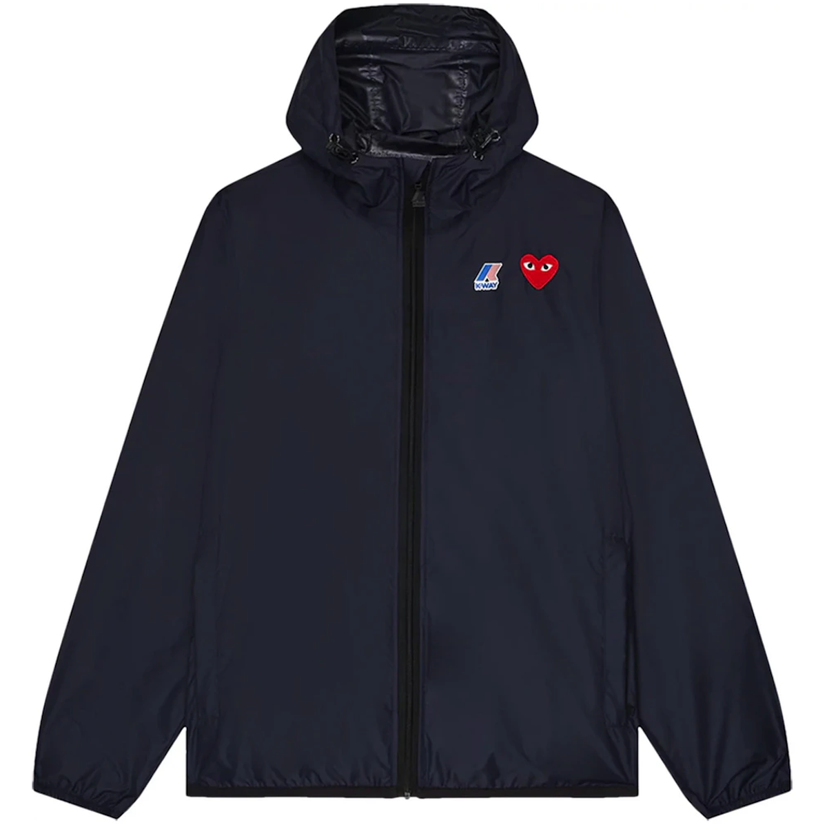 Comme des Garcons PLAY x K-Way Full-Zip Packable Jacket Navy