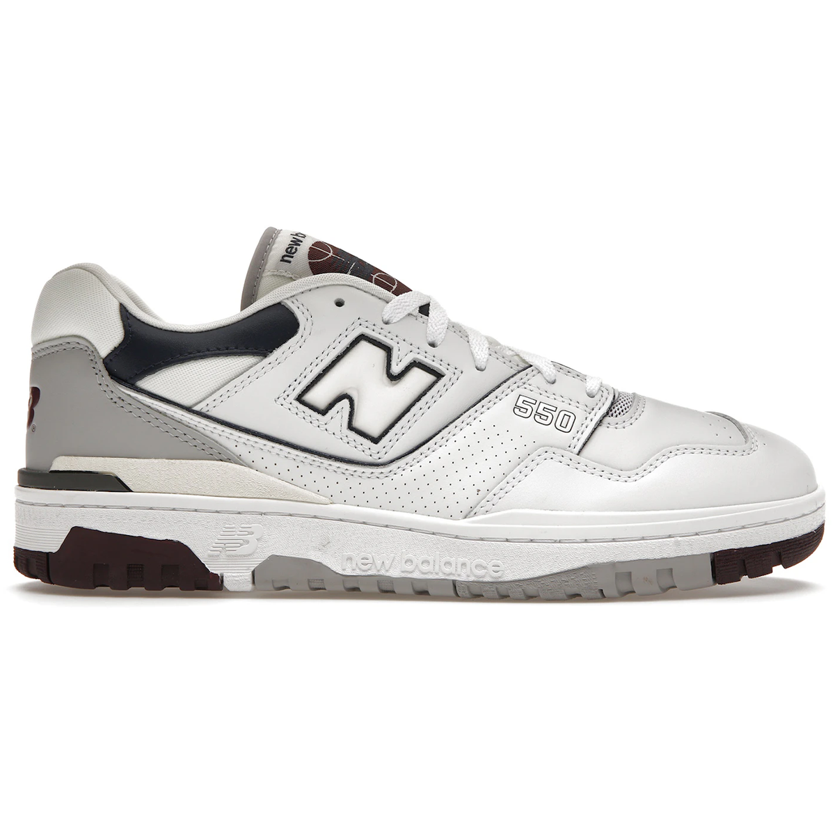 New Balance 550 White Natural Indigo Burgundy
