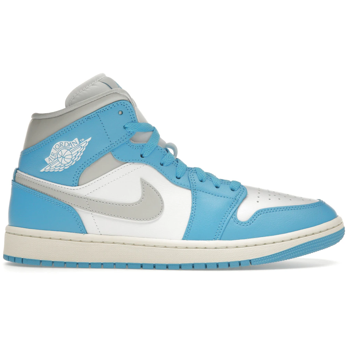 Air Jordan 1 Mid Dark Powder Blue White Sail Neutral Grey