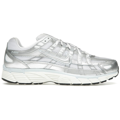 Nike P-6000 White Blue Tint Sail Metallic Silver