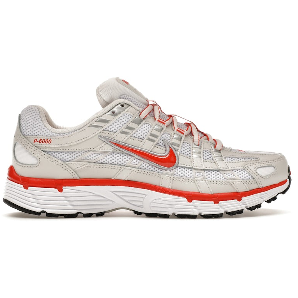 Nike P-6000 White Platinum Tint Black Picante Red