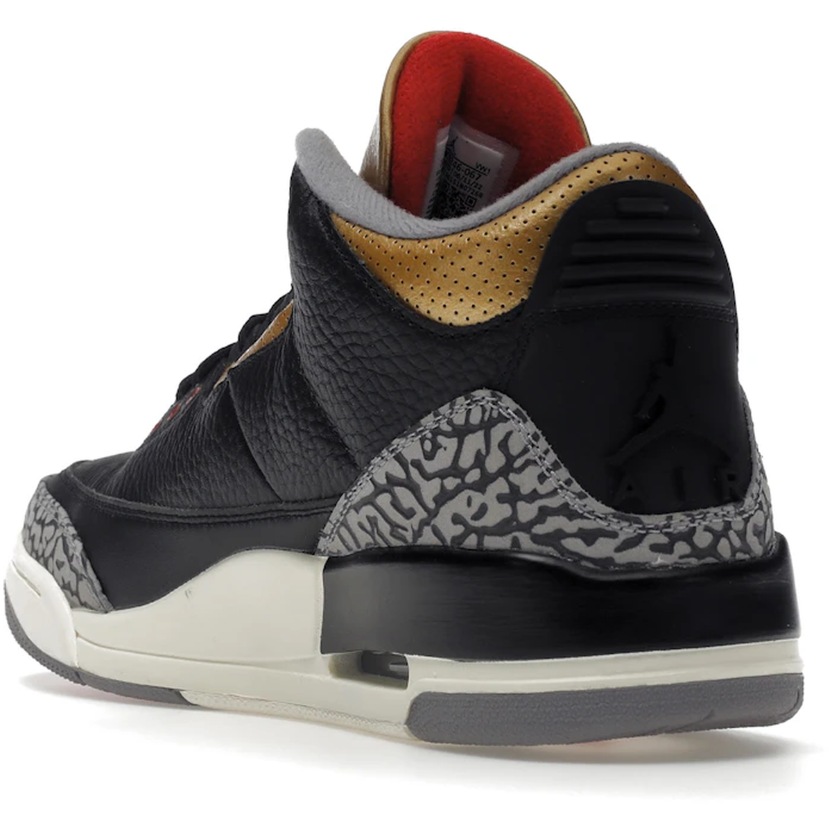 Miniatyrbild av Air Jordan 3 Retro Black Cement Gold 4