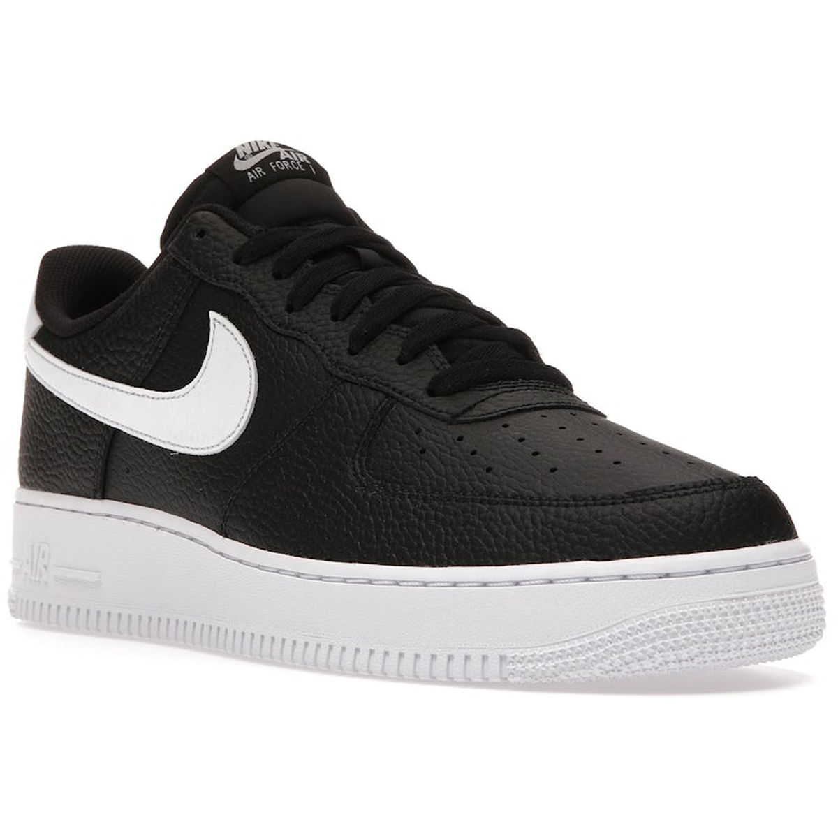 Miniatyrbild av Nike Air Force 1 Low 07 Black White Pebbled Leather 2