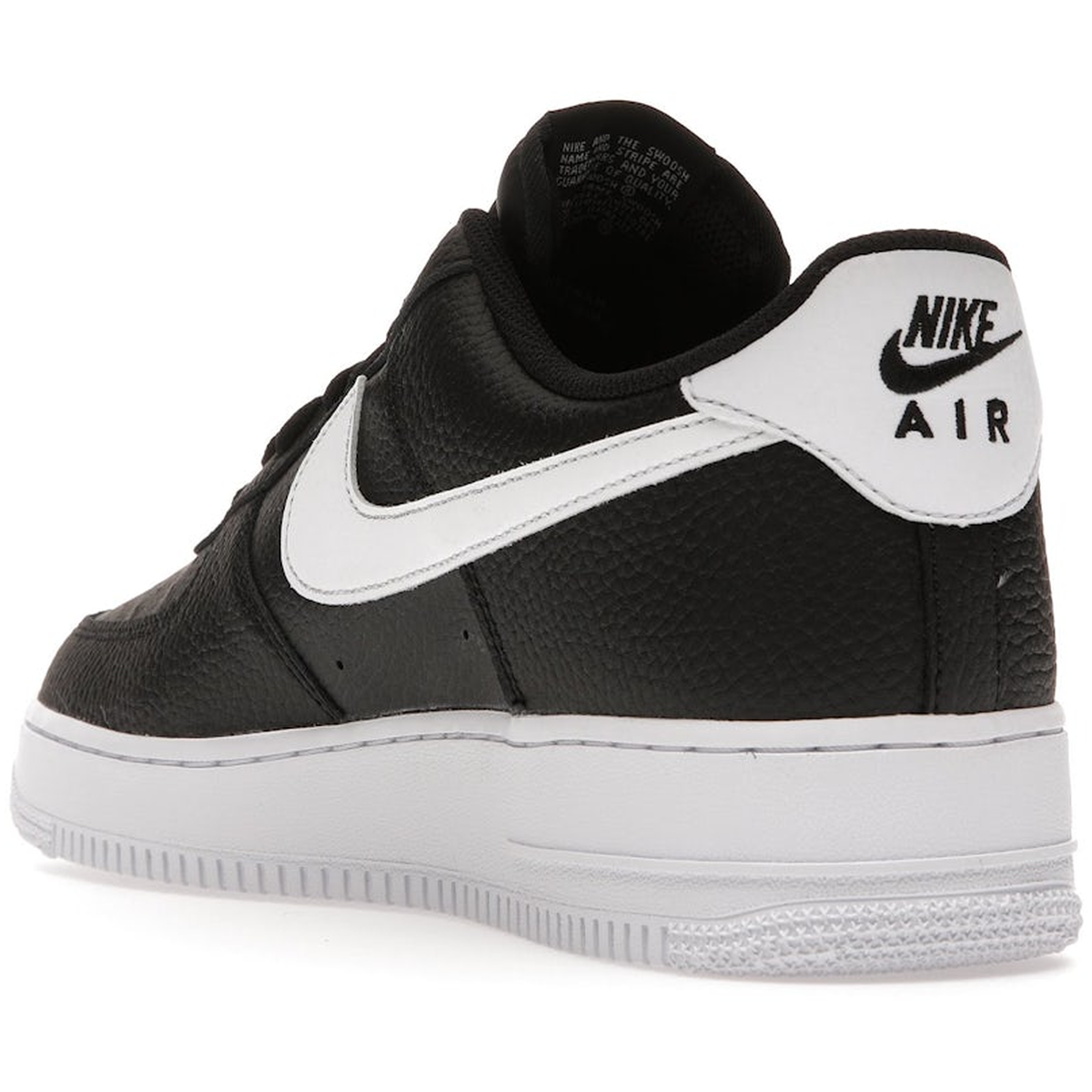 Miniatyrbild av Nike Air Force 1 Low 07 Black White Pebbled Leather 4