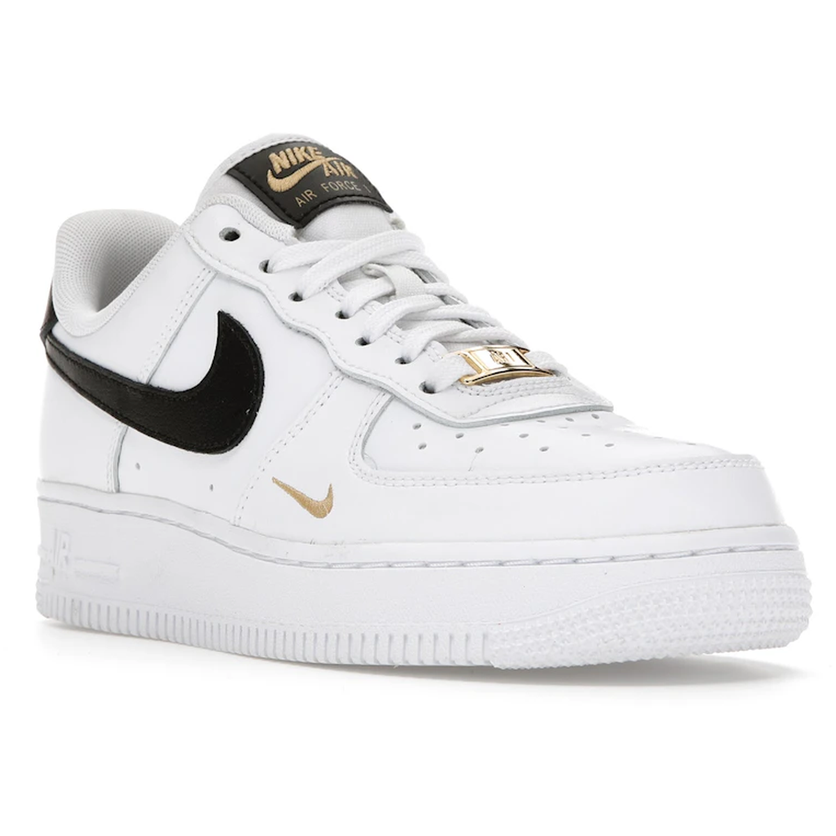 Miniatyrbild av Nike Air Force 1 Low Essential White Black Gold Mini Swoosh 2
