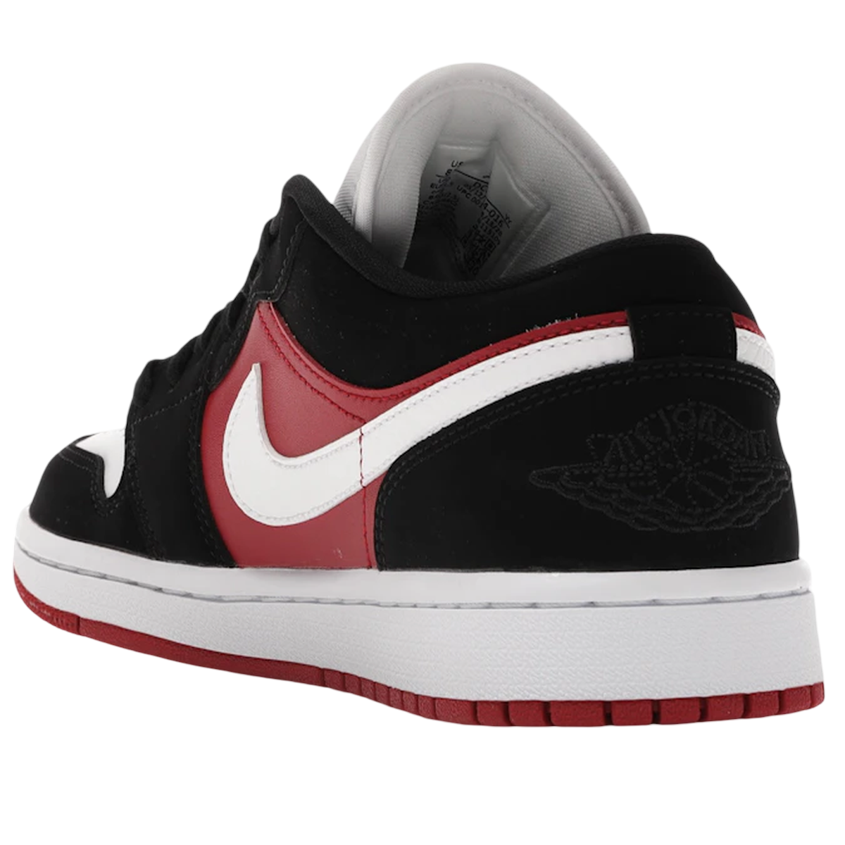 Miniatyrbild av Air Jordan 1 Low Black White Gym Red  4