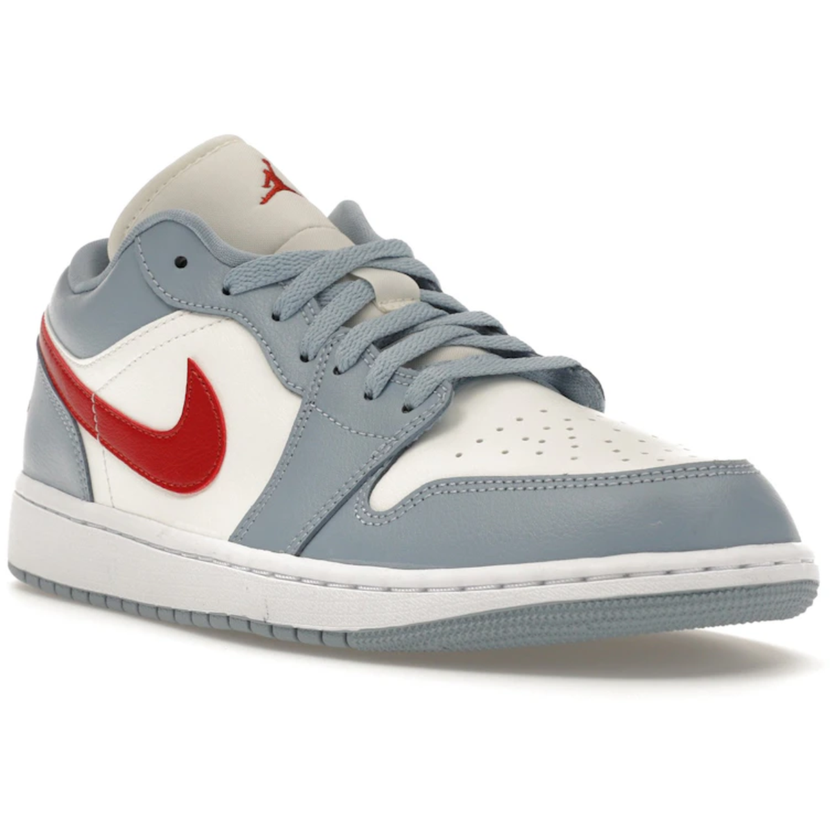 Miniatyrbild av Air Jordan 1 Low Blue Whisper Dune Red  2