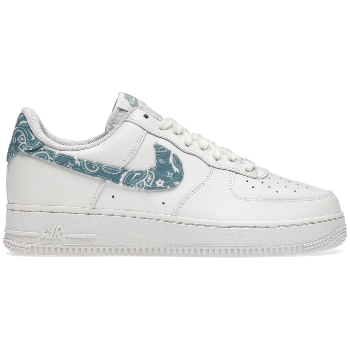 Nike Air Force 1 White Worn Blue Paisley
