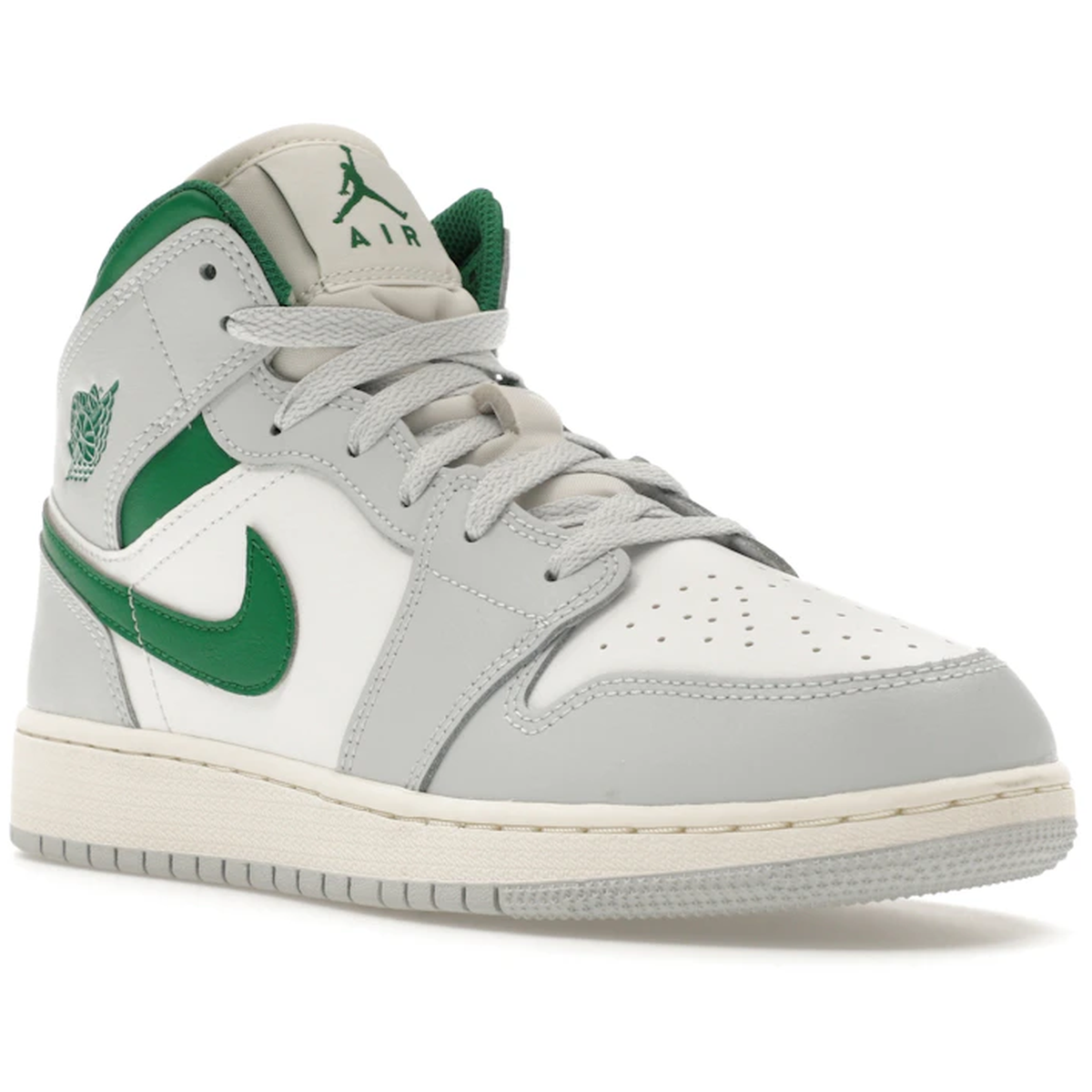 Miniatyrbild av Air Jordan 1 Mid White Pure Platinum Pine Green 2