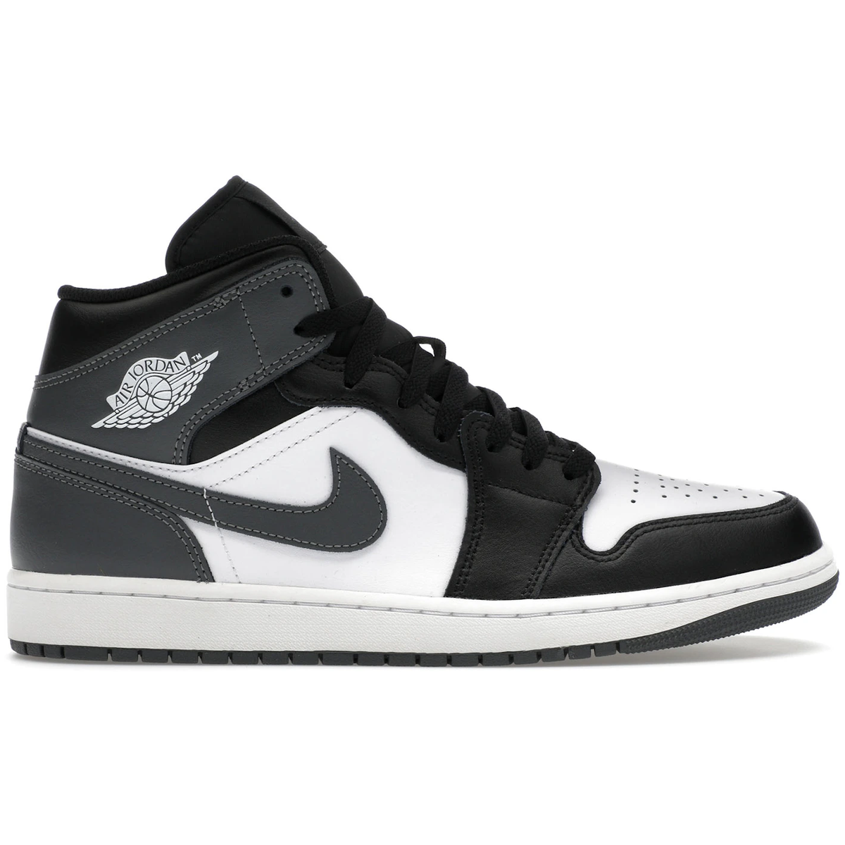 Air Jordan 1 Mid Black White Iron Grey