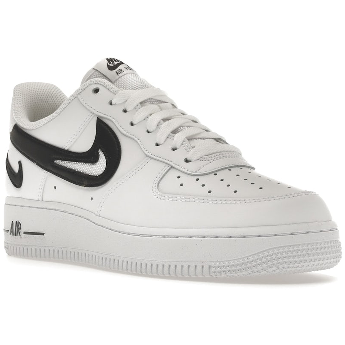 Miniatyrbild av Nike Air Force 1 Low 07 FM Cut Out Swoosh White Black 2