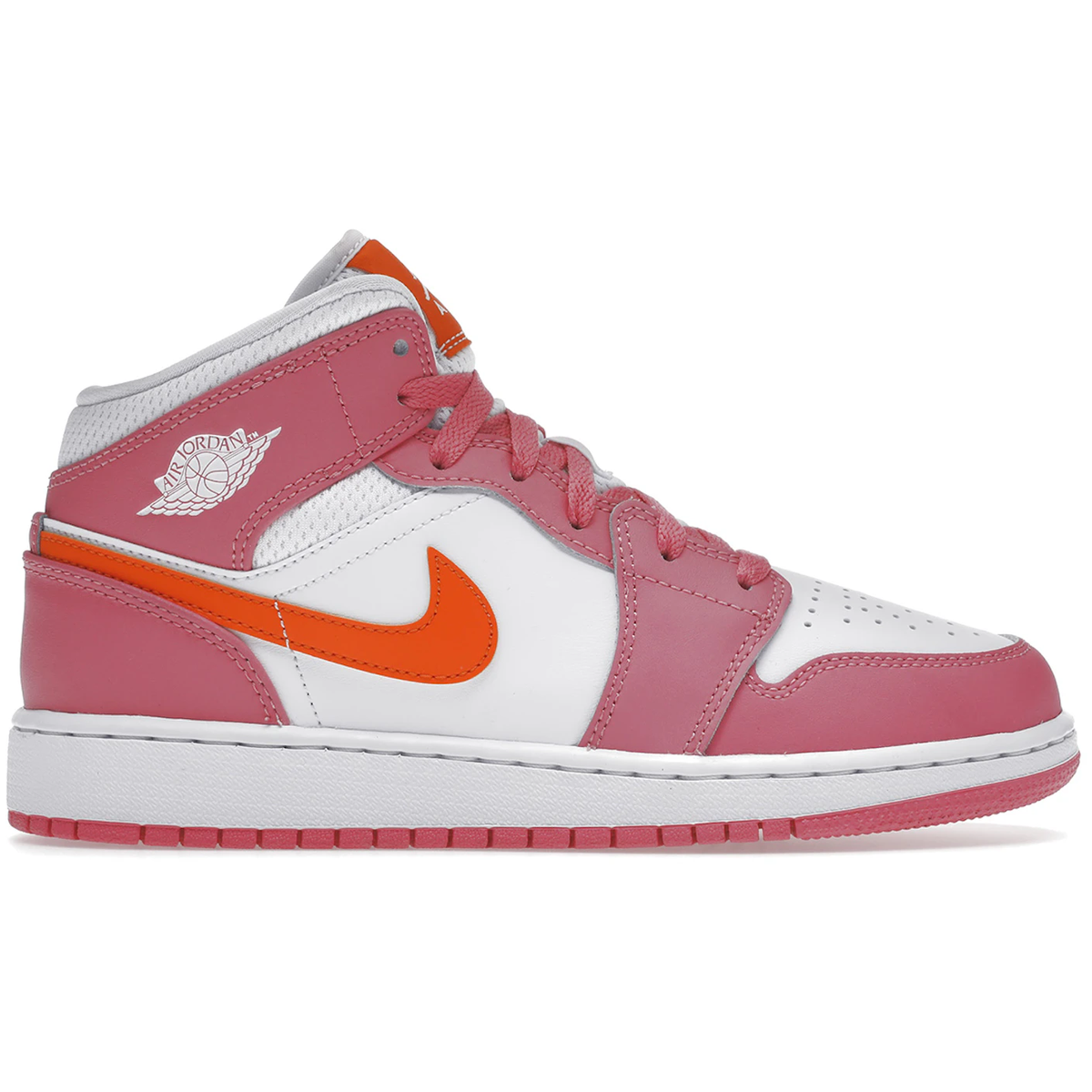 Air Jordan 1 Mid Pinksicle Safety Orange 