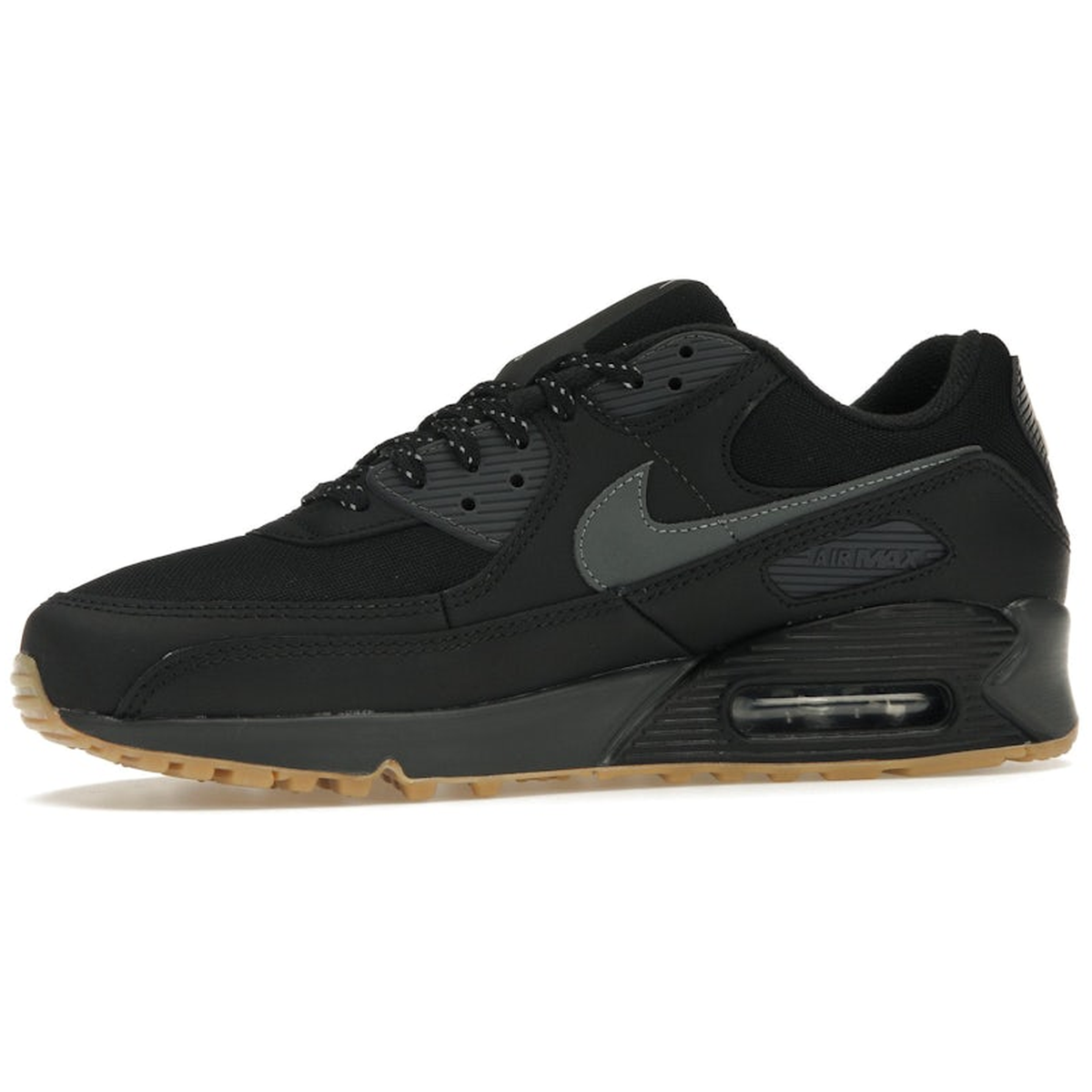 Miniatyrbild av Nike Air Max 90 Black Smoke Grey Gum Reflective 3
