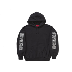 Supreme Collegiate Sleeve Hooded Sweatshirt Black