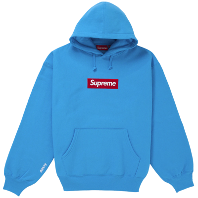 Supreme Box Logo Hooded Sweatshirt (FW25) Cyan