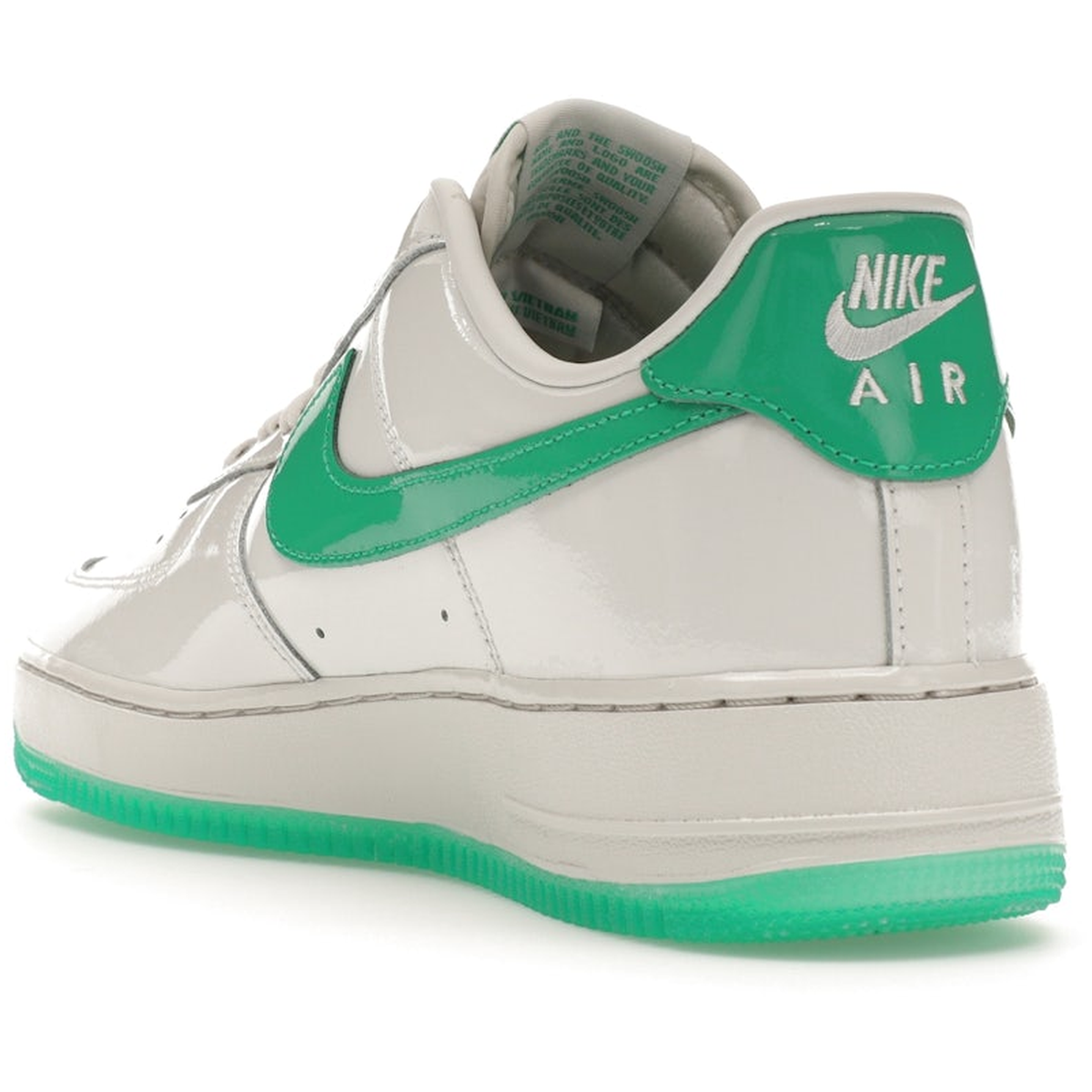 Miniatyrbild av Nike Air Force 1 Low '07 Patent Platinum Tint Stadium Green 4
