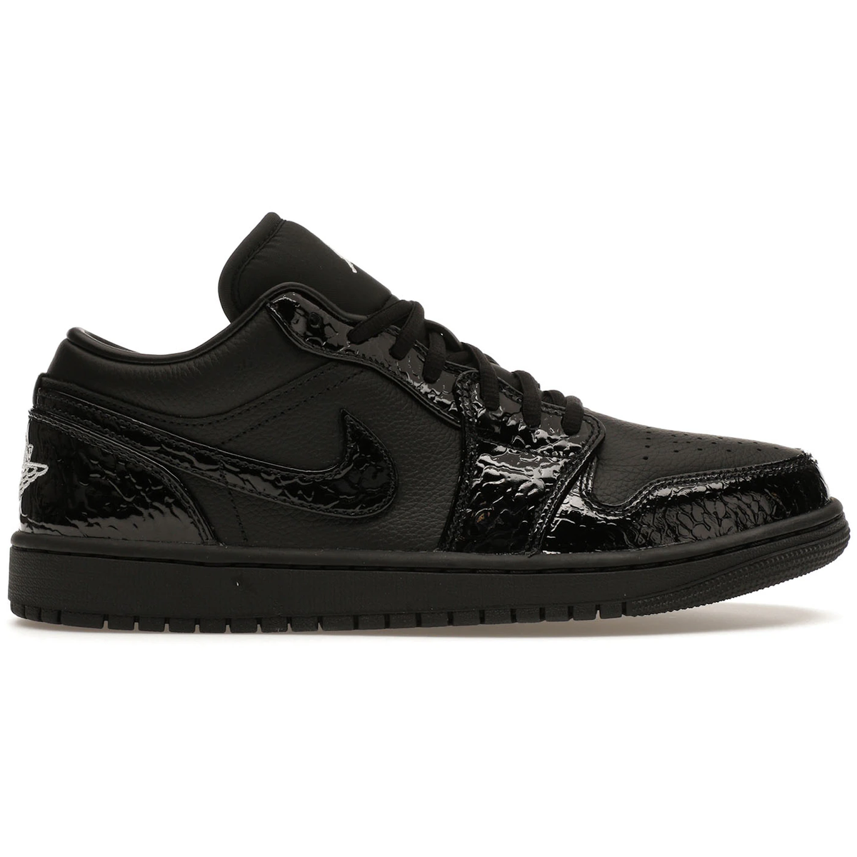 Air Jordan 1 Low SE Patent Elephant Black