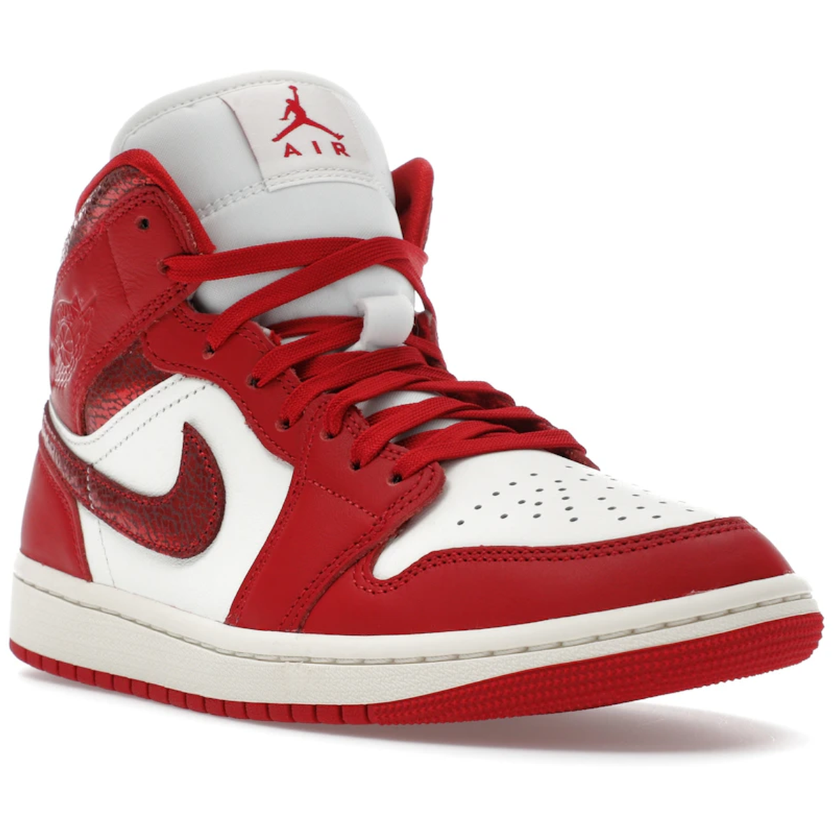 Miniatyrbild av Air Jordan 1 Mid SE Red Cracked Leather 2