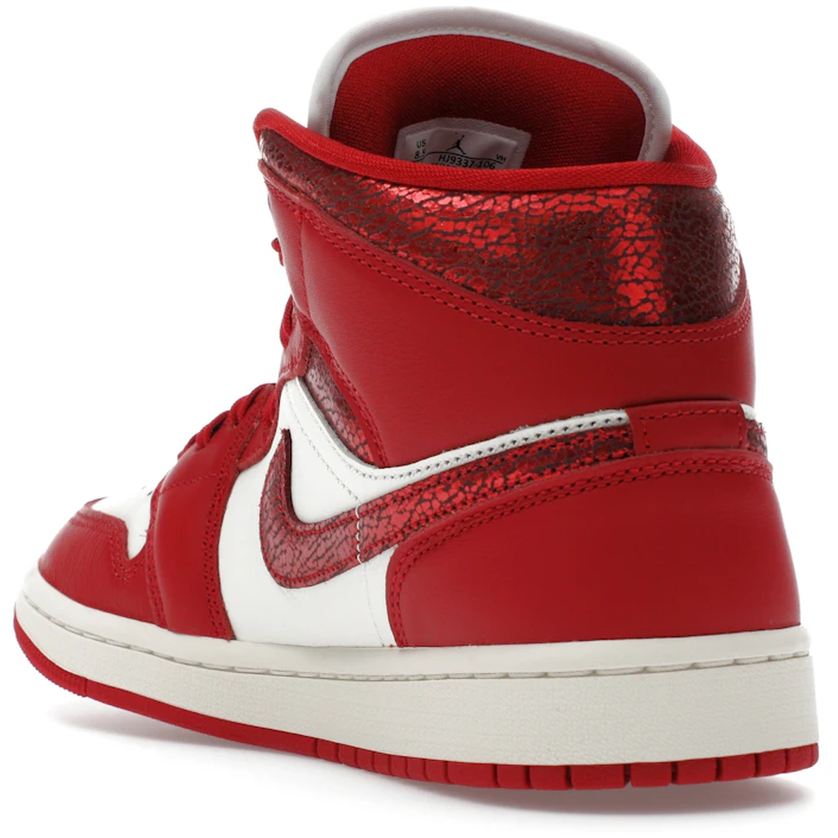 Miniatyrbild av Air Jordan 1 Mid SE Red Cracked Leather 4