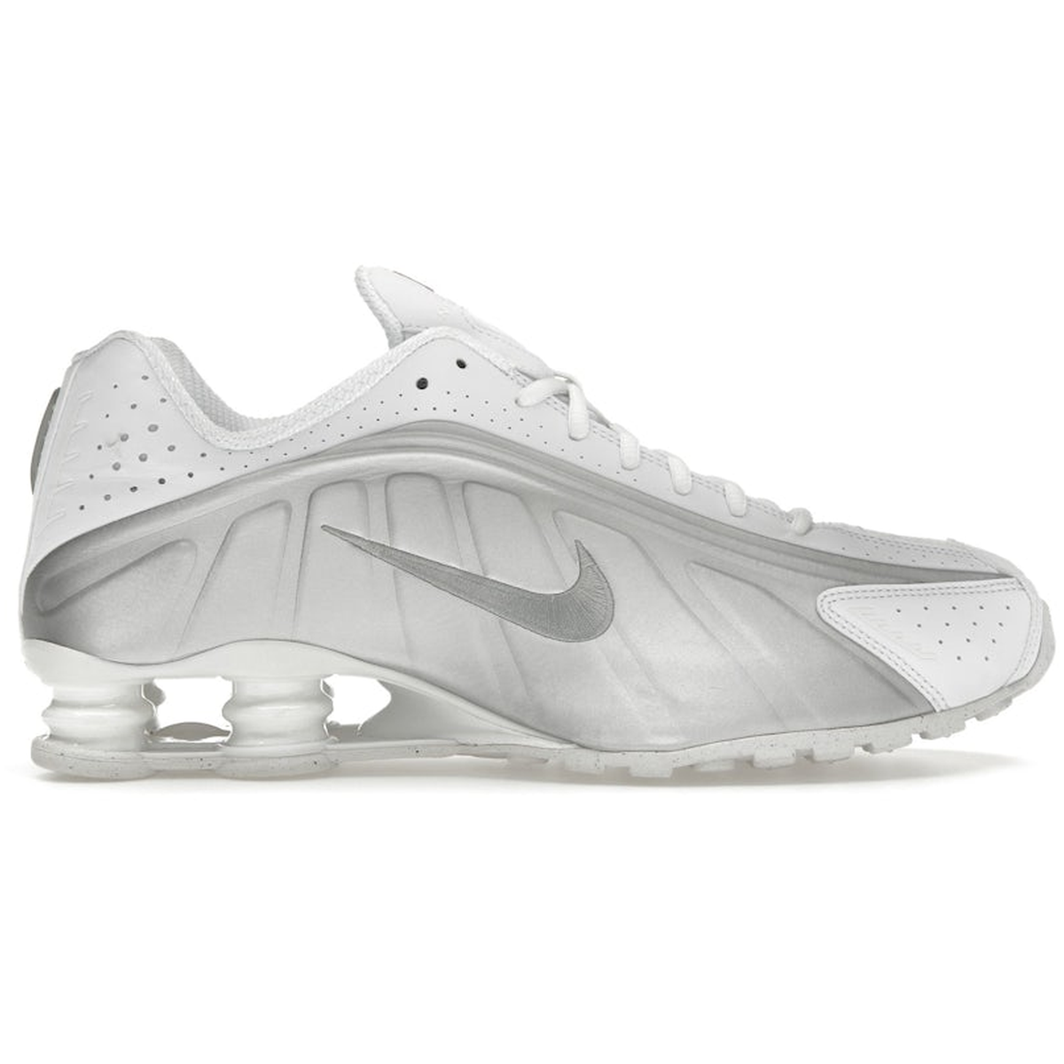 Nike Shox R4 White Bright Crimson Metallic Silver
