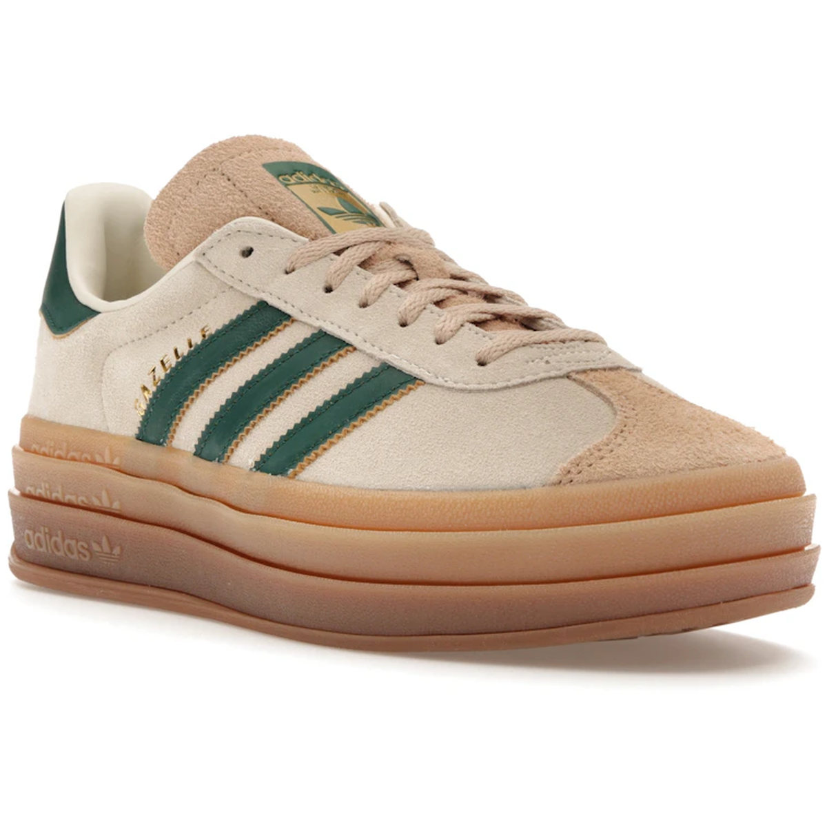 Miniatyrbild av Adidas Gazelle Bold Magic Beige Collegiate Green 2