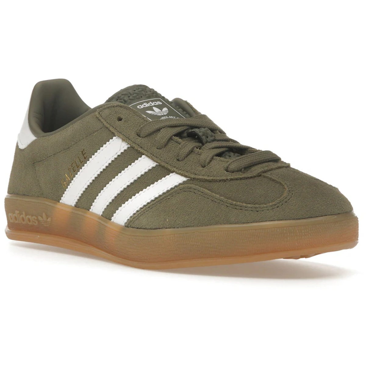 Miniatyrbild av adidas Gazelle Indoor Olive Strata Cloud White Gum 2