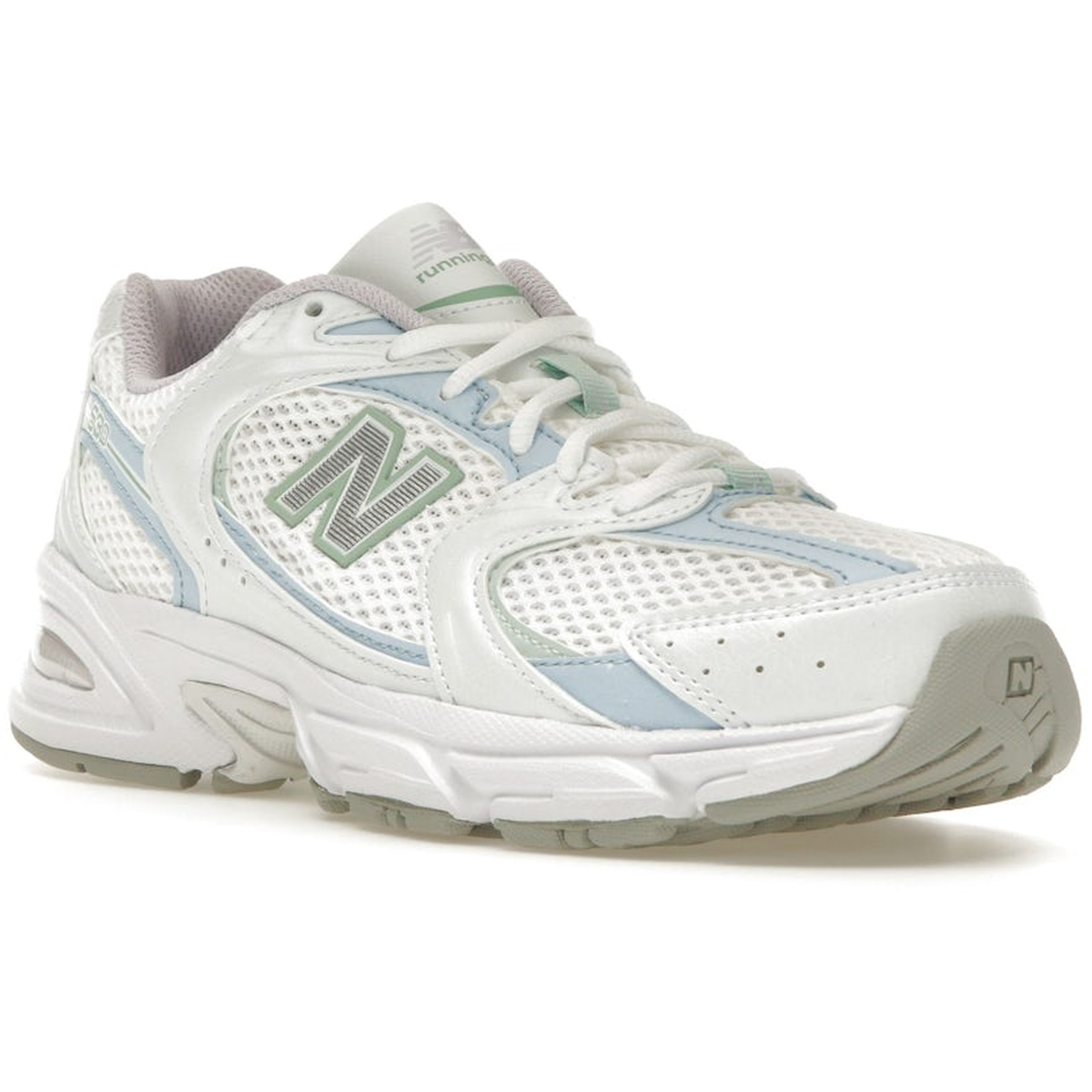 Miniatyrbild av New Balance 530 White Light Chrome Blue Clay Ash 2