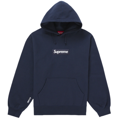 Supreme Box Logo Hooded Sweatshirt (FW25) Navy