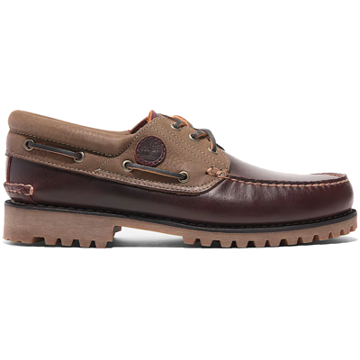 Timberland 3-Eye Lug Handsewn Boat Shoe Root Beer