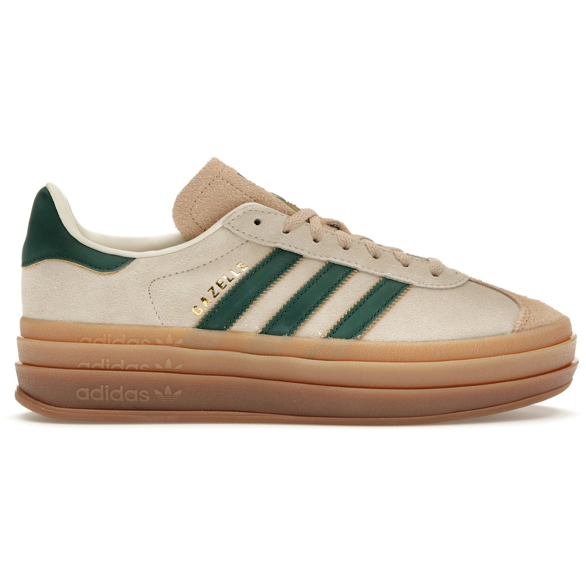 Adidas Gazelle Bold Magic Beige Collegiate Green