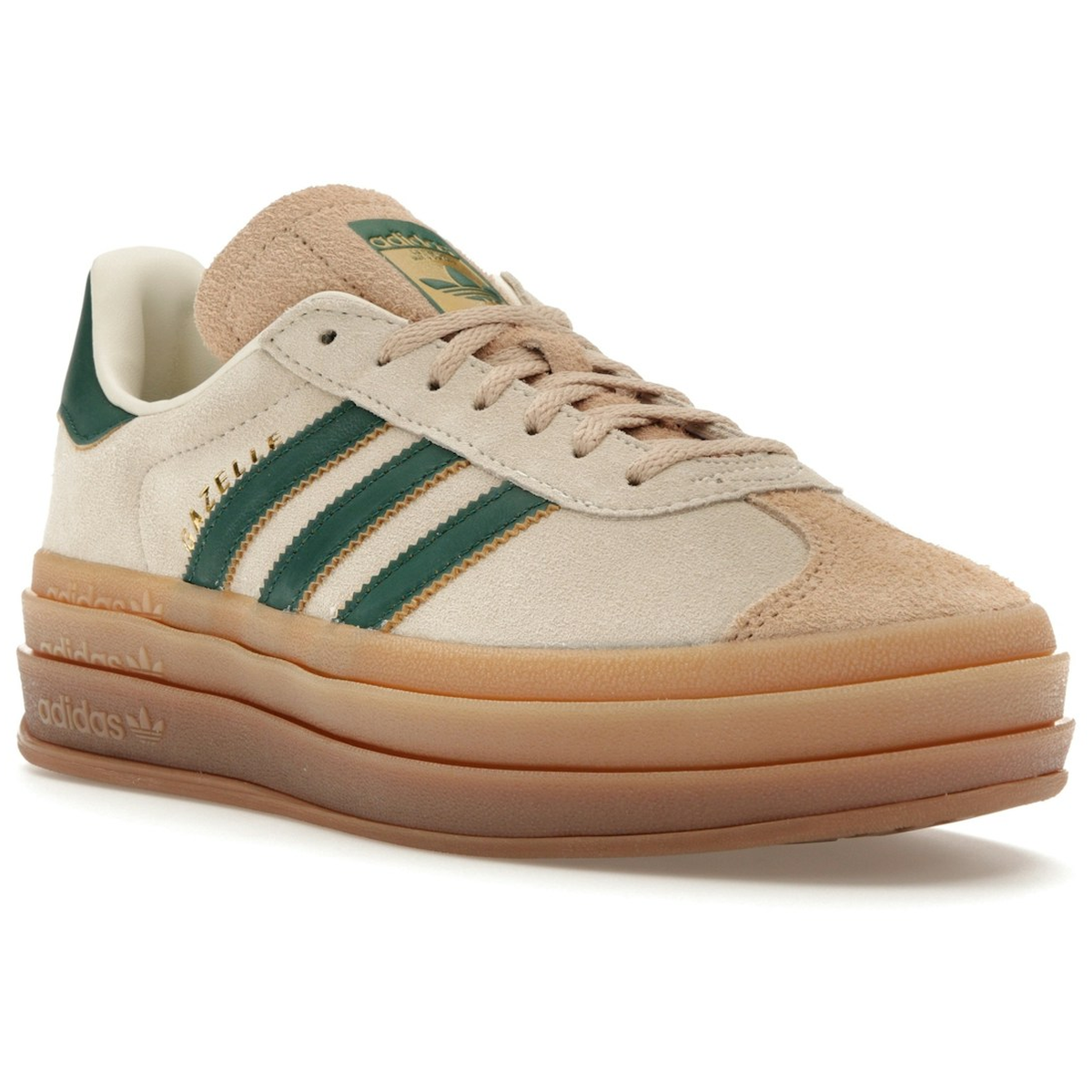 Miniatyrbild av Adidas Gazelle Bold Magic Beige Collegiate Green 2