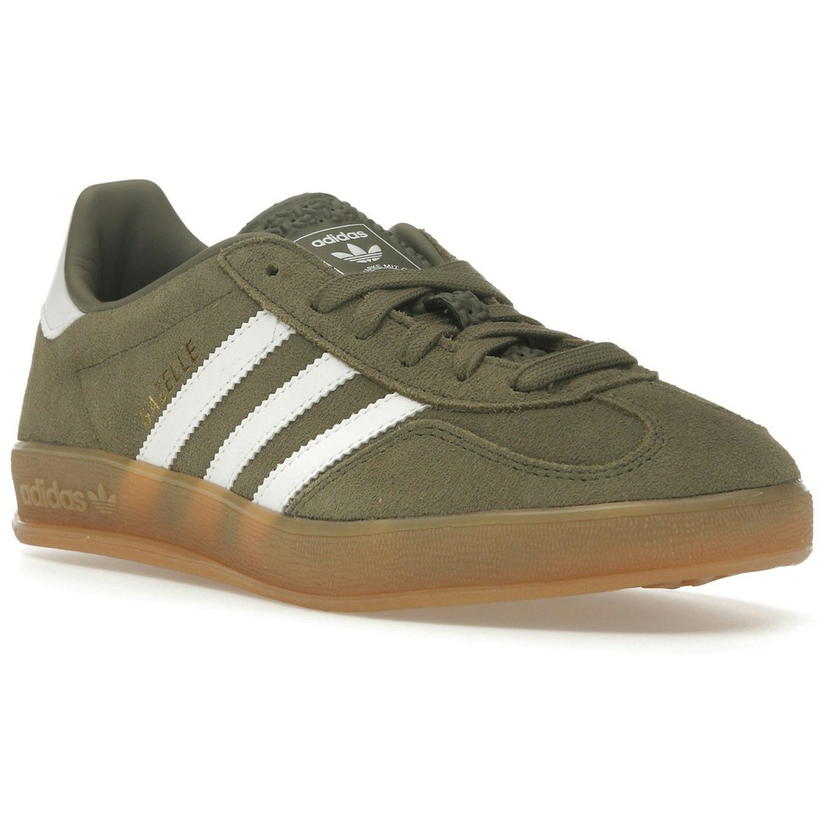 Miniatyrbild av adidas Gazelle Indoor Olive Strata Cloud White Gum 2