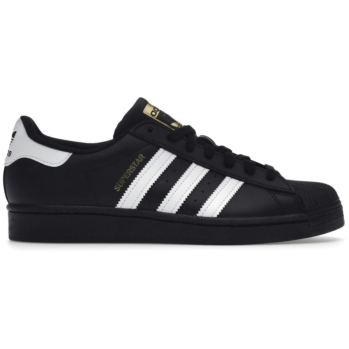 Adidas Superstar Core Black Cloud White Gold