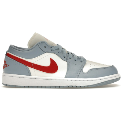 Air Jordan 1 Low Blue Whisper Dune Red 