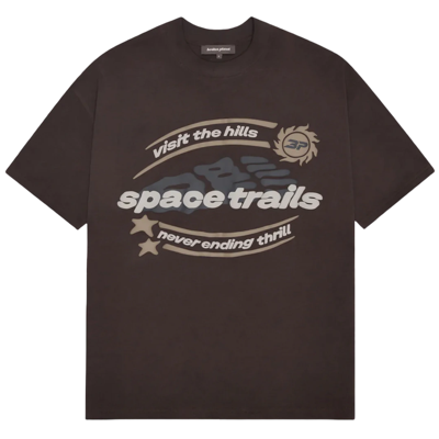 Broken Planet Space Trails T-shirt Mocha Brown