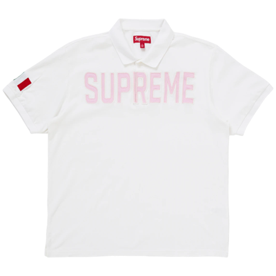 Supreme Twill Applique Polo White