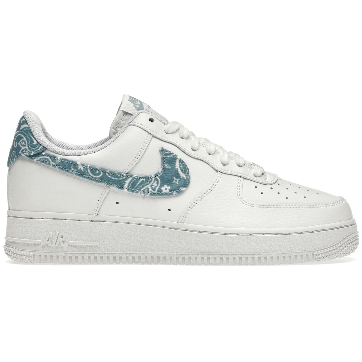 Nike Air Force 1 White Worn Blue Paisley