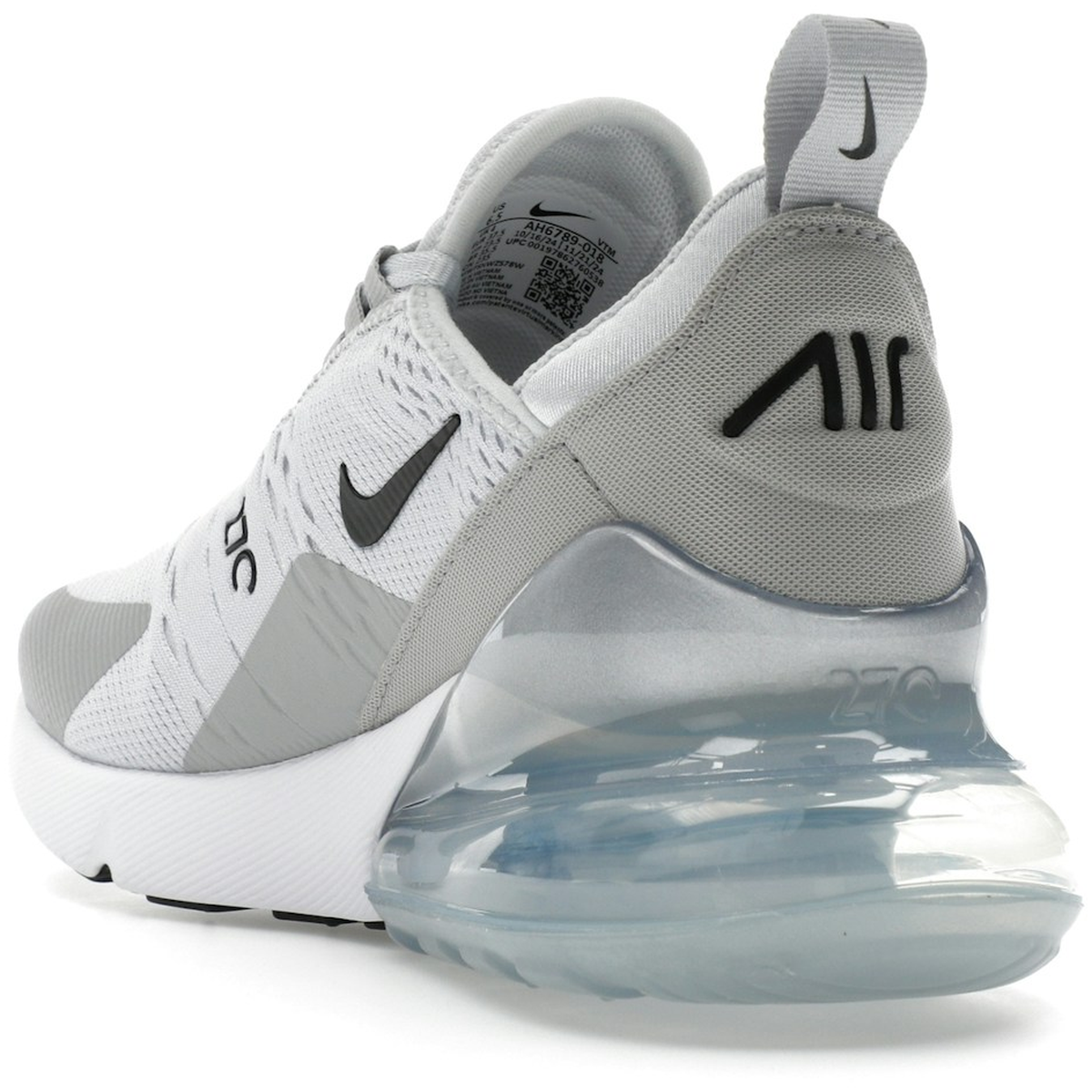 Miniatyrbild av Nike Air Max 270 Pure Platinum Light Smoke Grey Metallic Silver Black  4